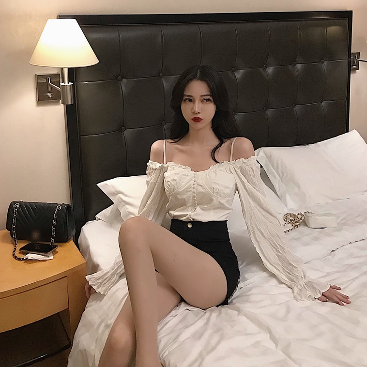 Áo sơ mi hai dây kiểu Emilyshop ulzzang