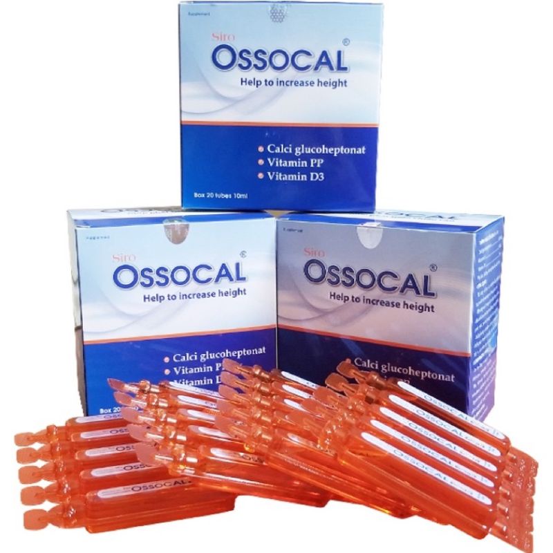 OSSOCAL Hộp 20 ống Siro Ossocal bổ sung canxi hữu cơ dễ hấp thụ cho cả nhà date mới nhất