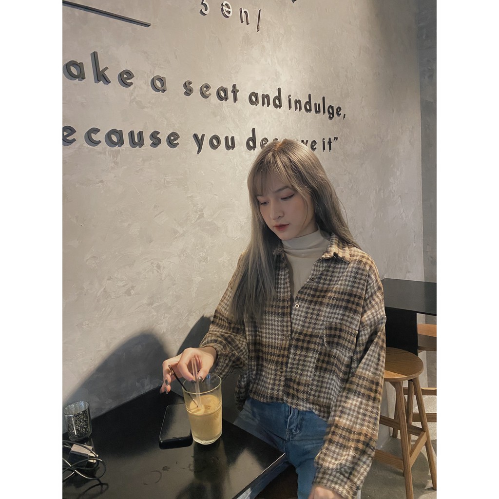 [Mã WASKT304 giảm 15% tối đa 30K đơn 99K] Áo sơ mi kẻ túi ngực SA398 1994closet | BigBuy360 - bigbuy360.vn