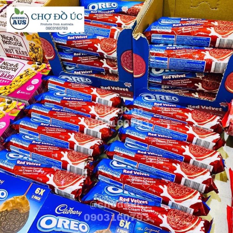 Bánh quy nhân kem OREO Red Velvet nhập Úc 🇦🇺 | BigBuy360 - bigbuy360.vn
