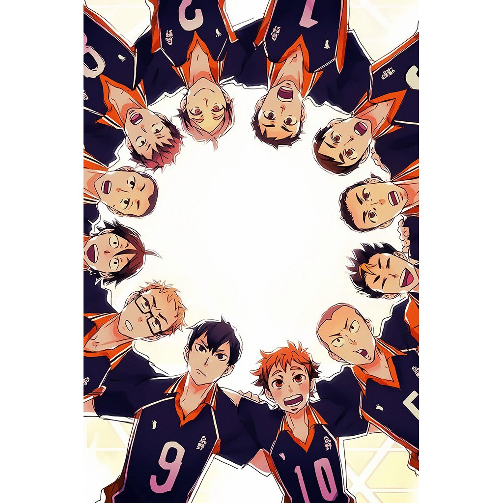 Poster HAIKYUU Chàng khổng lồ tí hon tranh in hình anime chibi trang trí nhà cửa đẹp