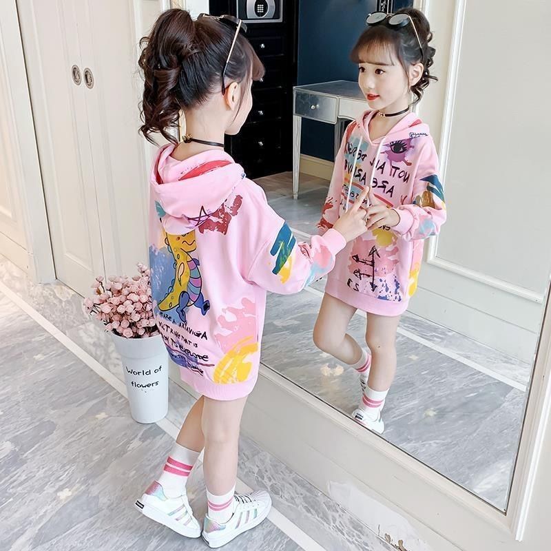 Áo hoodie dài tay độc đáo thời trang xuân thu cho bé gái 2021