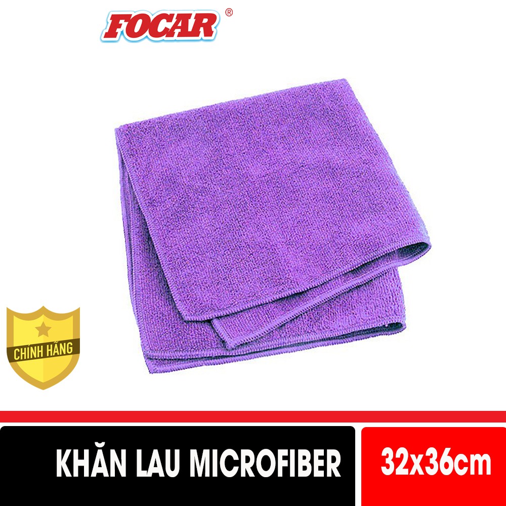 Khăn lau xe ô tô FOCAR Microfiber (Lau kính, Lau gương, Lau bề mặt sơn, Nội thất xe) - KÈM VIDEO thực tế