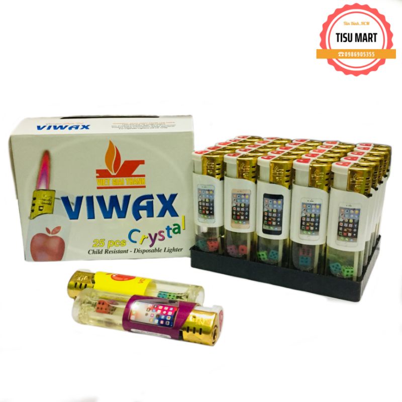 Bật-Lửa Hột-Quẹt Khò VIWAX Ga 1 Tia Chống gió- Cầm Tay Nhỏ Gọn