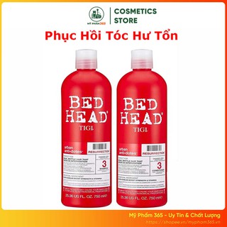 Cặp dầu gội xả tigi đỏ 750ml tigi bed head level 3 resurrection