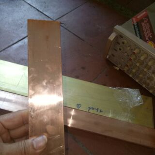 Thanh đồng đỏ dài 10cm rộng 5cm dày 1cm