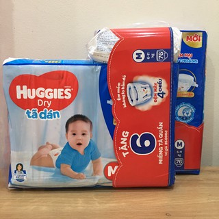 Combo 02 tã Huggies dán M76 bọc kén con tằm mới(cho trẻ 6-11kg)