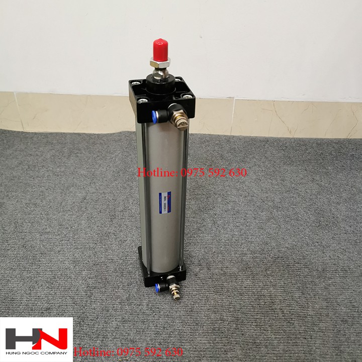 Xi lanh khí nén 63x150 có kèm van tiết lưu ống 8mm
