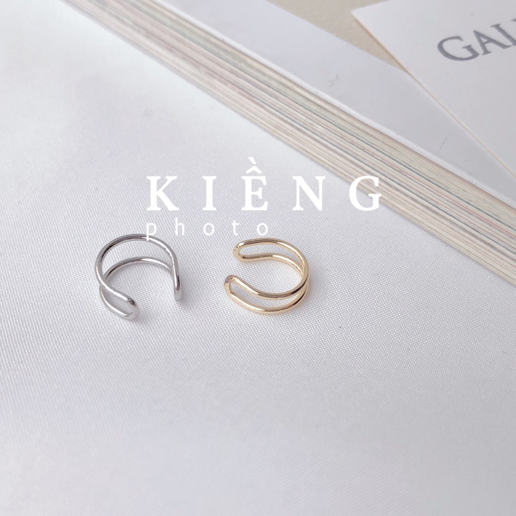 Khuyên tai gài vành không bấm lỗ, bông tai nữ đơn giản KIỀNG