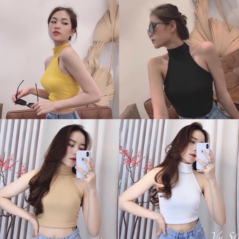 ÁO YẾM CỔ CAO CÀI NÚT NGỌC ĐỊNH HÌNH TÔN DÁNG NỮ