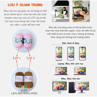 Len milk bò 50gr (Bảng màu 1) - Dương liễu handmade