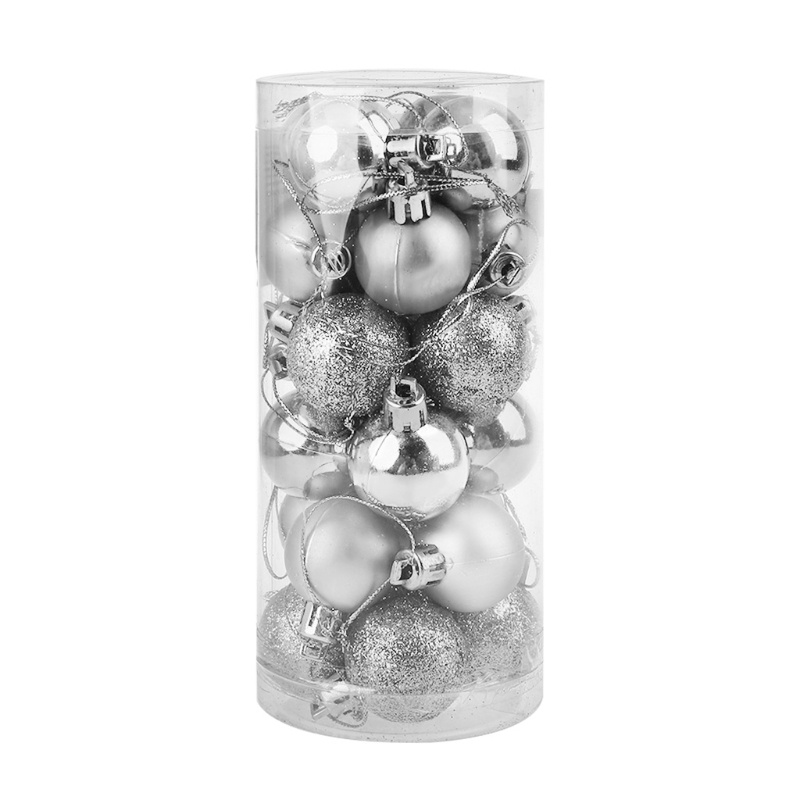 Set 24 Trái Châu 3cm Trang Trí Cây Thông Giáng Sinh / Năm Mới