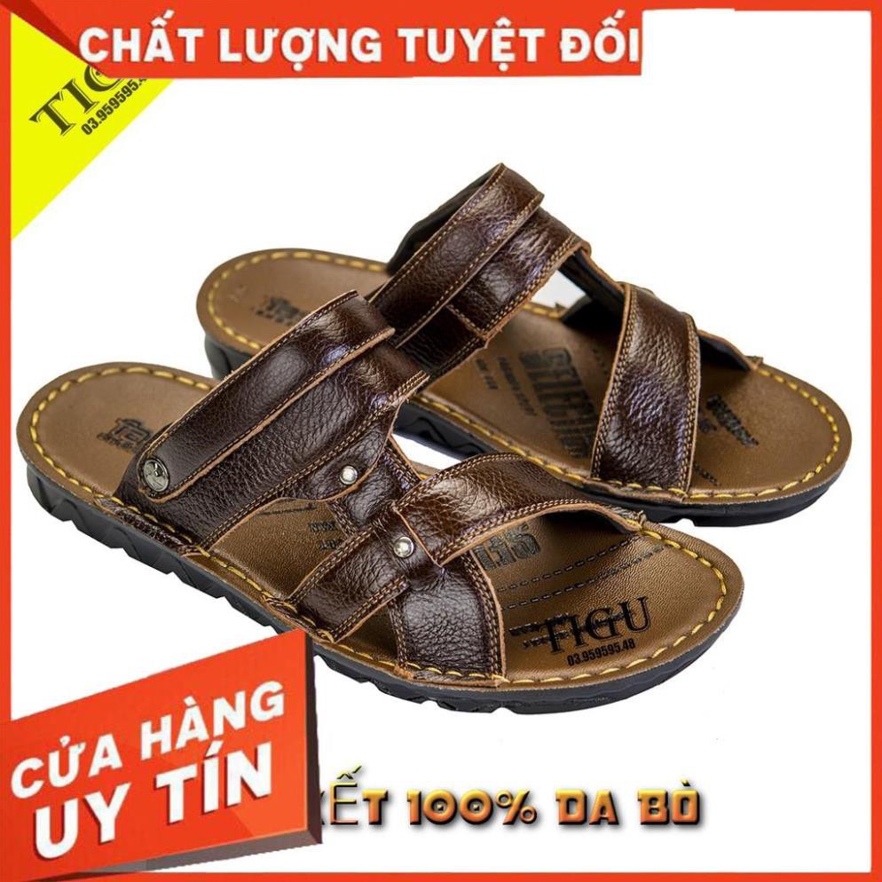 [GIÀY ĐÓNG]Xả Hàng Dép nam da bò thật -BH1 NĂM