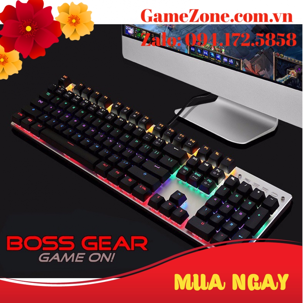 Bàn Phím Cơ Zero E-Sports Gaming Gear Led Rainbow Fullsize 104