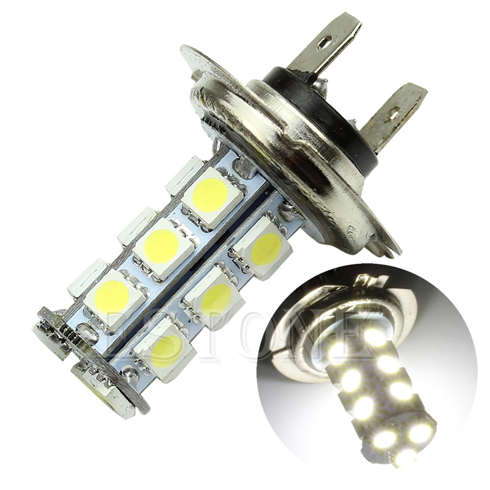 Bóng Đèn Pha LED Halogen DC12V H7 5050 18 Công Suất Cao Chuyên Dụng Cho Xe Hơi / Xe Máy