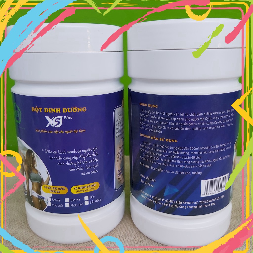 04 Bột dinh dưỡng X5 dành cho người tập gym: Có Lòng Trắng Trứng Đạm Whey Giúp Tăng Cơ, Giảm Mỡ