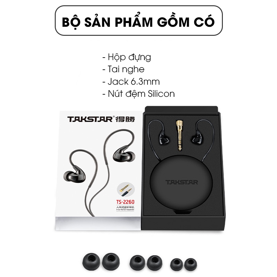 Tai Nghe Kiểm Âm TAKSTAR TS-2260, Dây Dài 2m