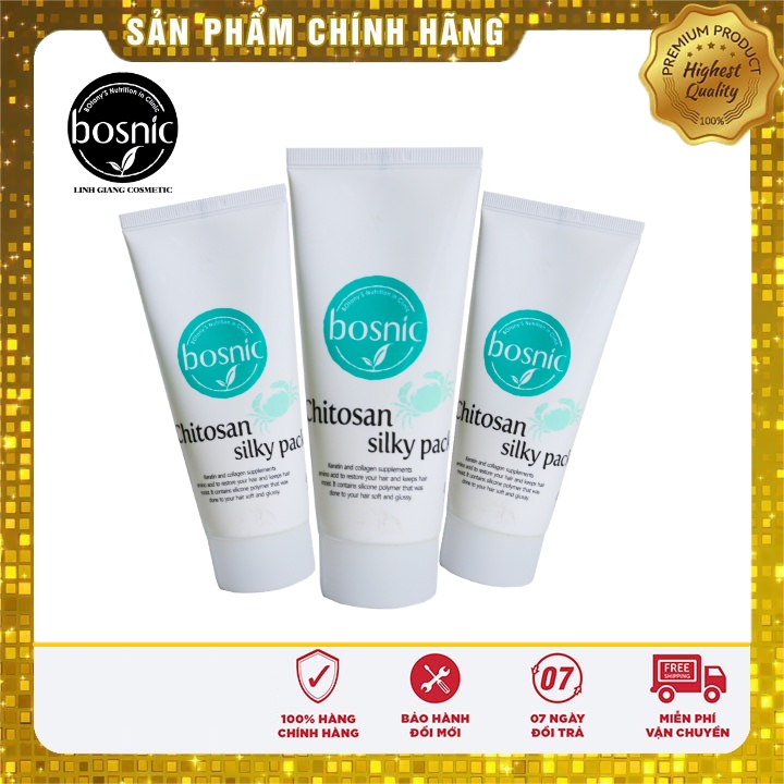 Mặt Nạ Ủ Phục Hồi Tóc Hư Tổn - Bền Màu Tóc Nhuộm - Chitosan Silky Pack BOSNIC 100ML