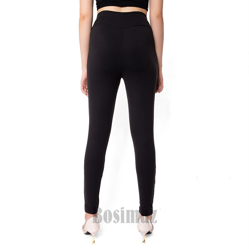 Quần Legging Nữ Bosimaz MS111 dài túi trước màu đen cao cấp, thun co giãn 4 chiều, vải đẹp dày, thoáng mát không xù lông | WebRaoVat - webraovat.net.vn