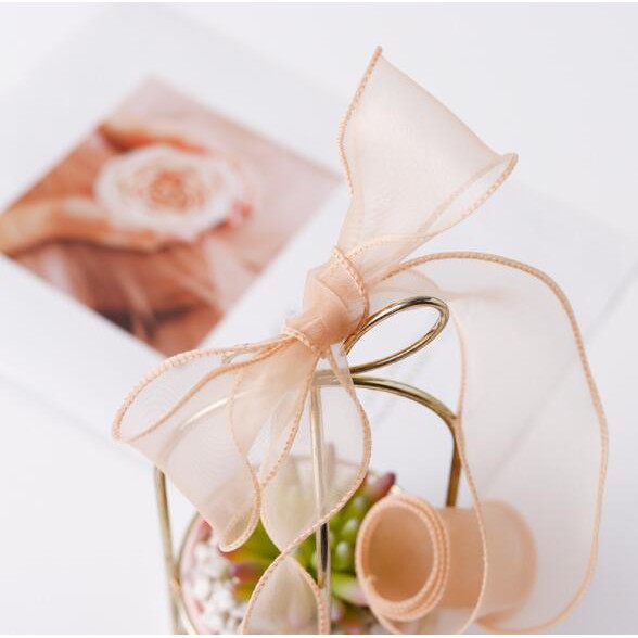 Cuộn Dây Ruy Băng 9M Màu Vàng Dùng Để Gói Quà