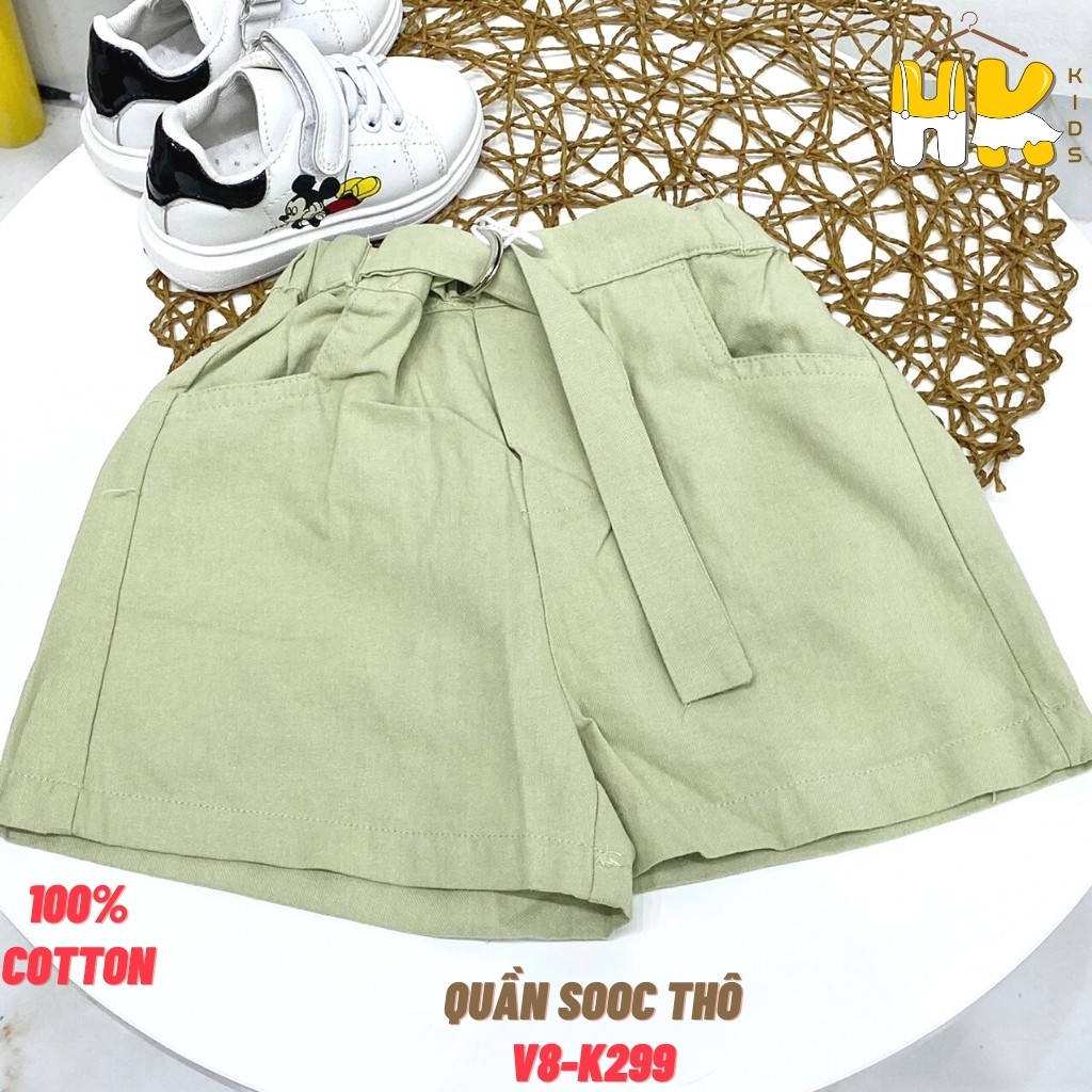 Quần sooc cho bé gái, chất thô cotton V8-K299