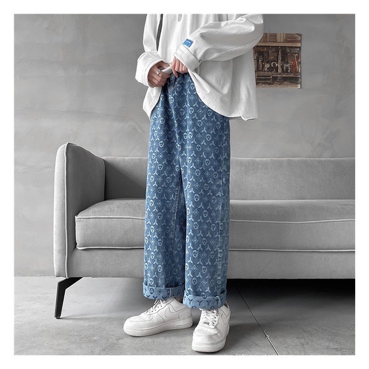 Quần Jean Baggy ống suông, rộng nam Guci Phong Cách Hàn Quốc | BigBuy360 - bigbuy360.vn