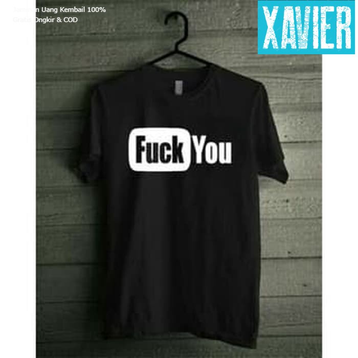 Áo Thun In Chữ Combed 30 Distro FUCK YOU YOU YOU Cá Tính