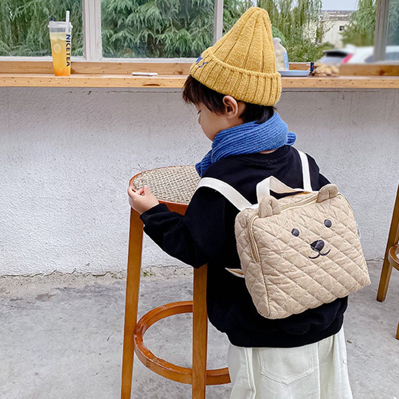 Balo đi học kiểu dáng gấu hoạt hình đáng yêu cho trẻ em mẫu giáo