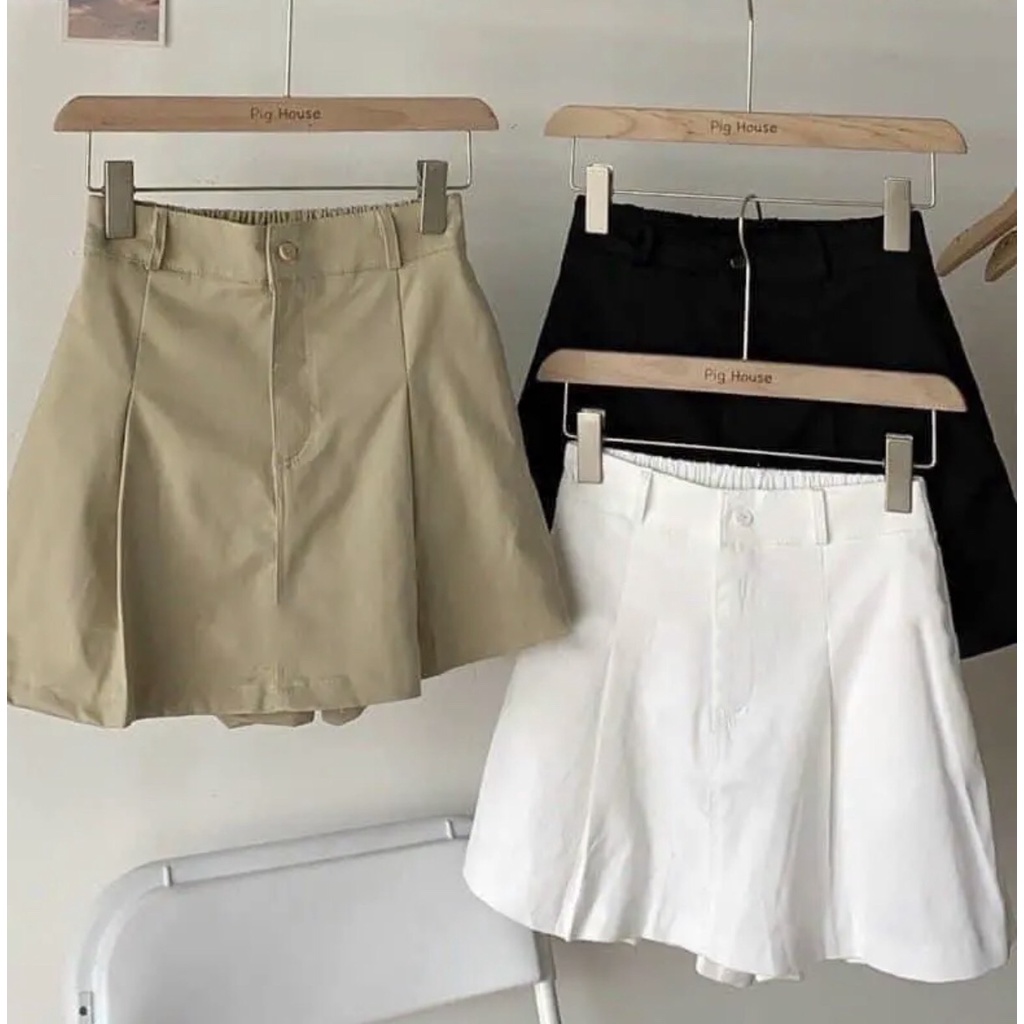 Quần giả váy nữ lưng thun chất kaki cực đẹp lên form xinh