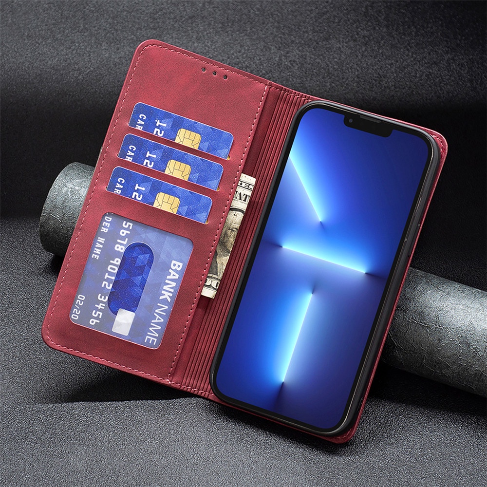 Bao Da Điện Thoại Dạng Ví Nắp Lật Có Ngăn Đựng Thẻ Cổ Điển Cho Iphone X XR XS Max SE 8 7 Plus