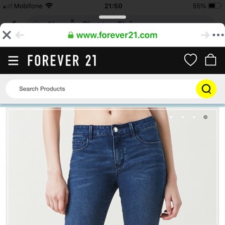 Quần bò Forever 21 săn sale siêu rẻ còn 295.000 đồng.Mua hàng trực tiếp trên shopee cả nhà nhé!