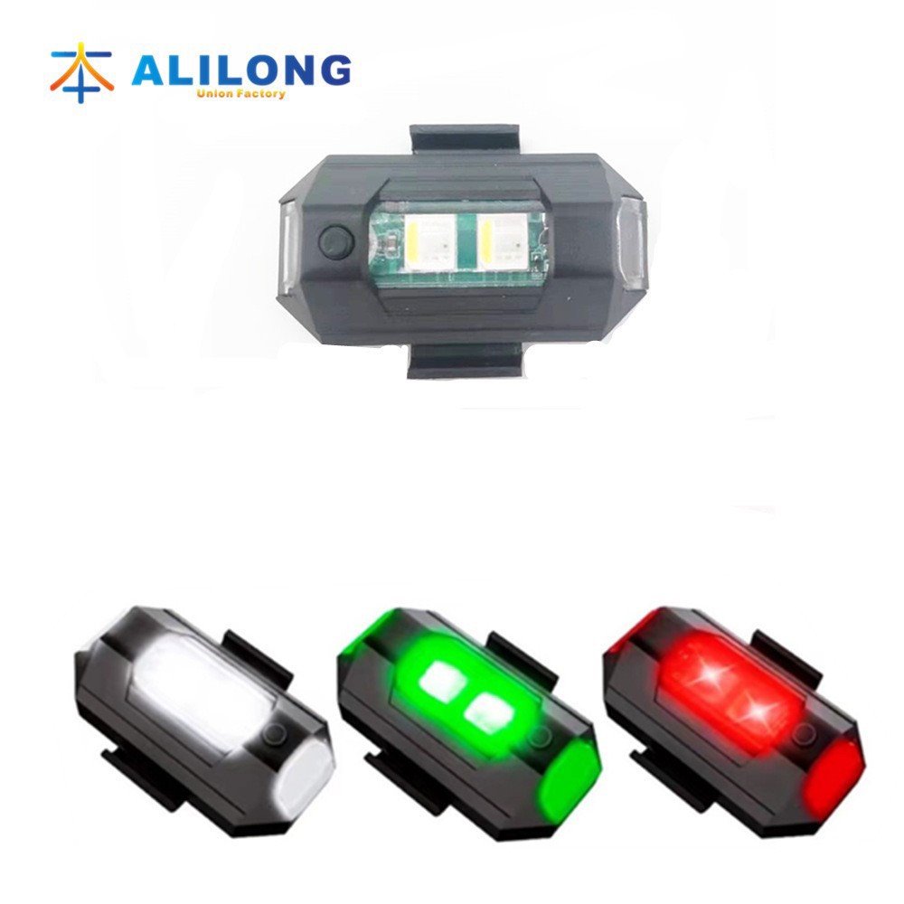 Đèn LED Nhấp Nháy Nhiều Chế Độ Màu Gắn Xe Máy Cảnh Báo Kiểu Máy Bay Có Cổng USB sạc