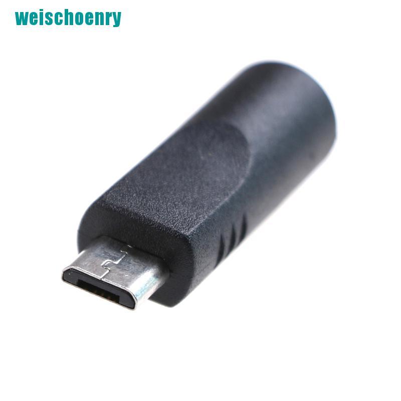 2pcs 3.5mm X 1.1mm Female To Micro Usb 5 Pin Male Dc Converter Adapter