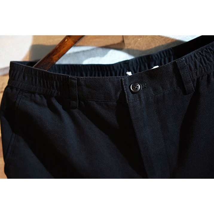 Quần đùi kaki nam Hàn Quốc cạp thun sau chất kaki Thái bền đẹp giữ form QN14