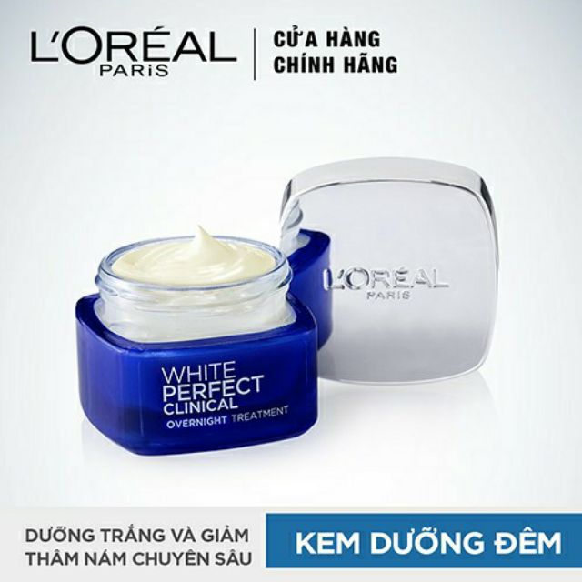 Bộ sản phẩm kem dưỡng làm sáng da giảm thâm nám ngày và đêm L'Oreal Paris White Perfect Clinical