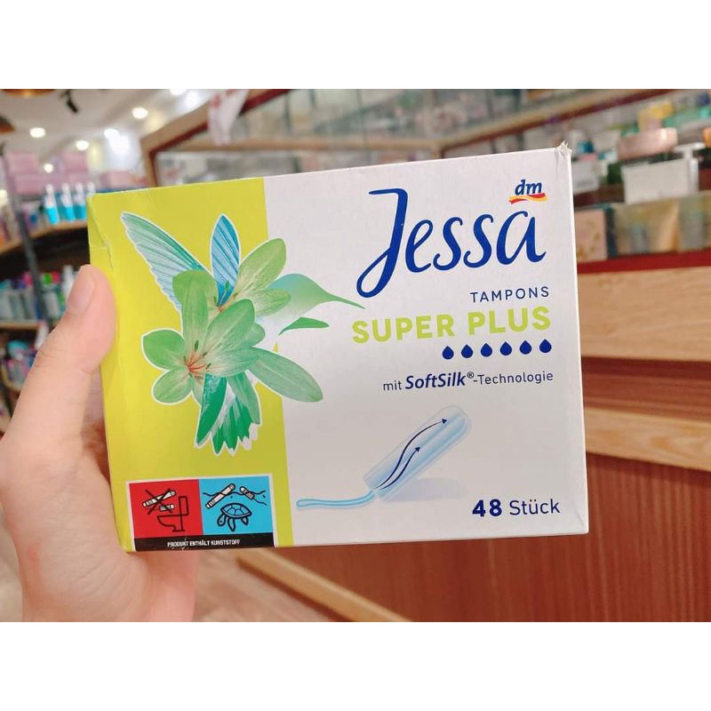 Băng vệ sinh tampon Jessa 3 giọt normal hộp 80 chiếc hàng Đức