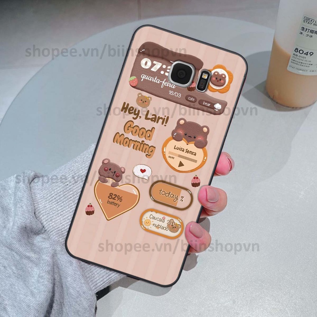 Ốp Samsung S6 / S6 EDGE / S7 / S7 EDGE in 3D icon gấu nổi siêu xinh, siêu đáng yêu, cá tính phong cách