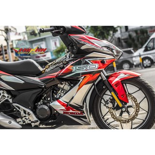 Tem Trùm Winner X Custom Đỏ Bạc Đen