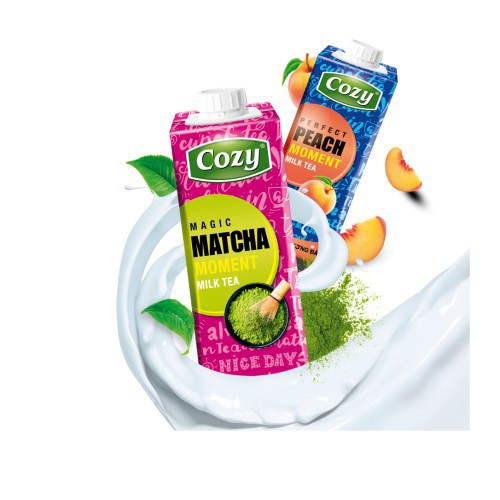 Lốc 4 Hộp Trà Sữa Matcha Cozy Siêu Ngon (chai 225ml)