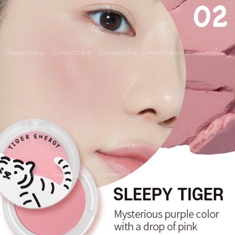 Phấn má hồng Dewy Blusher Tiger Energy, và son Jelly Dewy Tint Tiger Energy