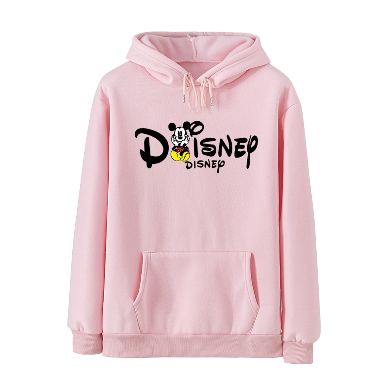 Áo Khoác Hoodie Tay Dài Dáng Rộng In Hình Chuột Mickey Thời Trang Cho Cặp Đôi
