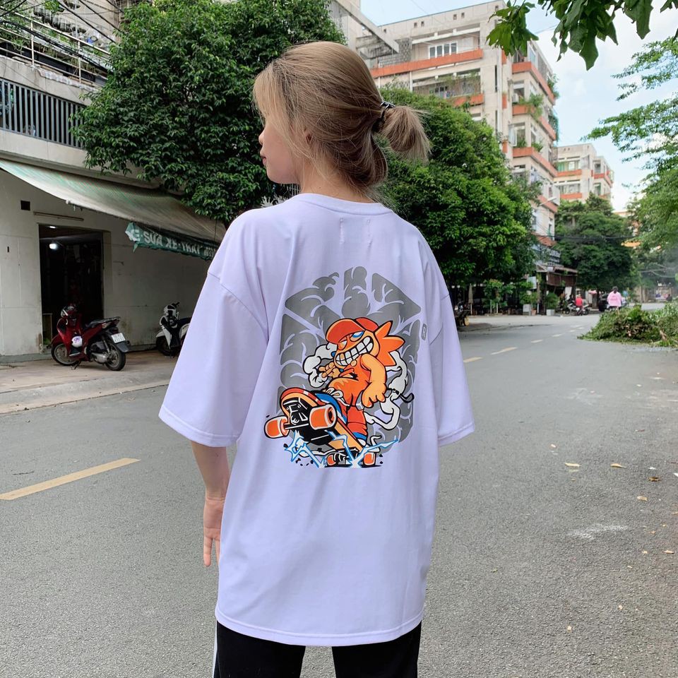 ÁO THUN TAY LỞ SWE LOGOS UNISEX - GIN STORE