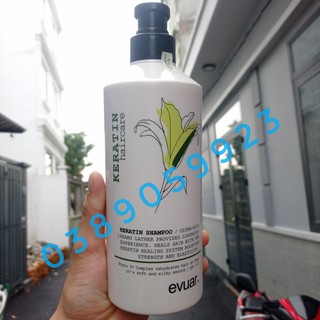 [Chính hãng]Dầu gội cao cấp cực mềm mượt tóc Keratin Evuar Shampoo 758ml