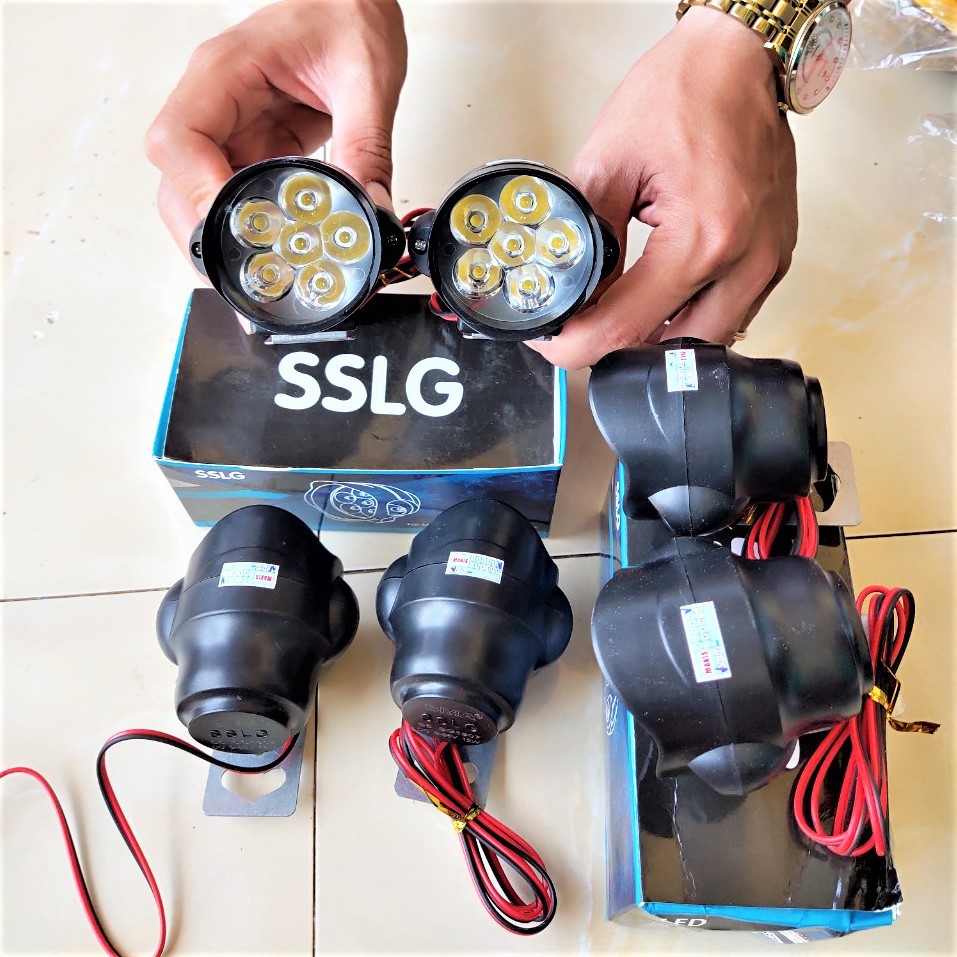 ĐÈN TRỢ SÁNG XE MÁY L6 MINI SIÊU SÁNG , ĐỒ CHƠI XE MÁY