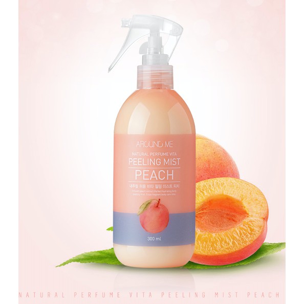 Xịt Tẩy Tế Bào Chết AROUND ME Toàn Thân Hương Đào Vita Peeling Mist Peach 300ml | BigBuy360 - bigbuy360.vn