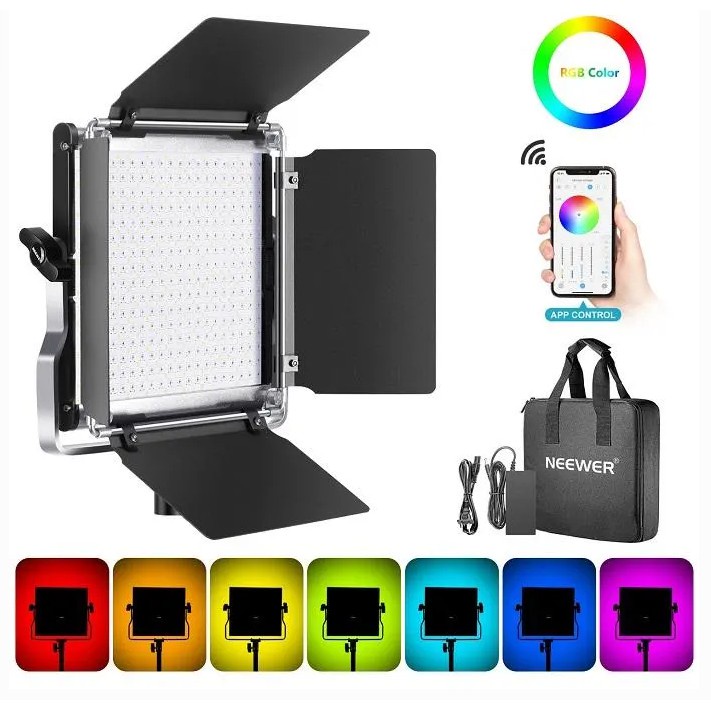 Bộ 3 đèn led quay phim chụp ảnh Neewer 660 RGB