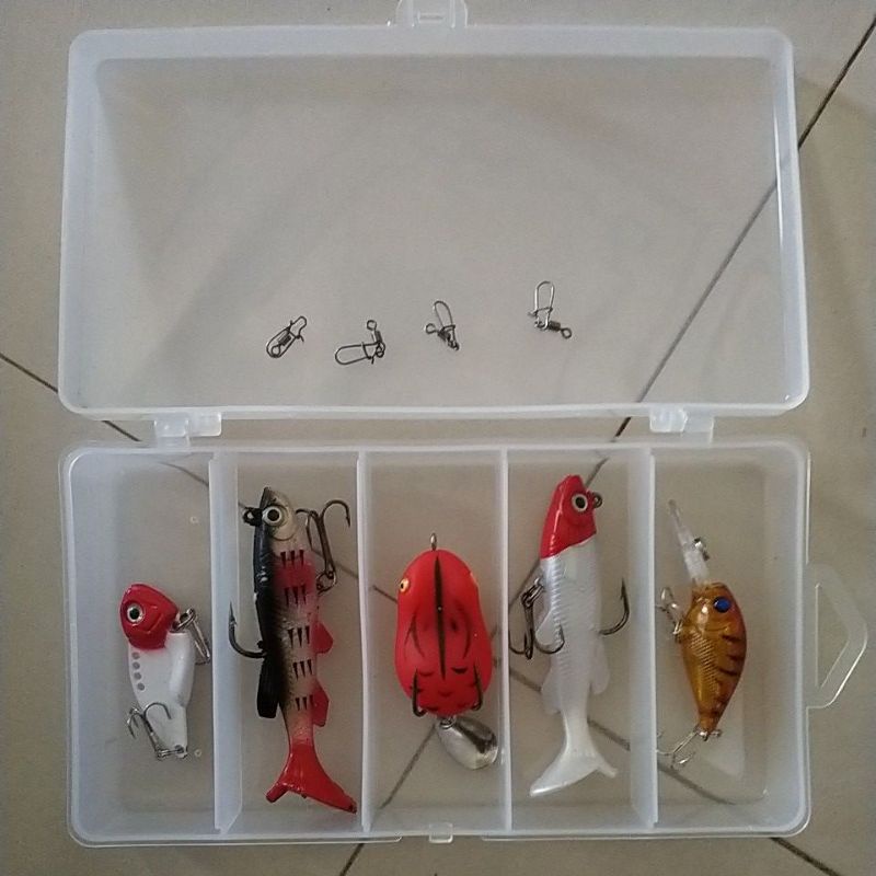 Bộ mồi lure 3 tầng nước kèm hộp đựng