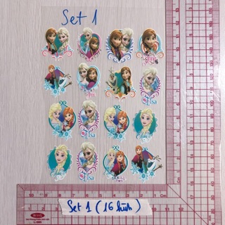 Set sticker hình ủi công chúa elsa