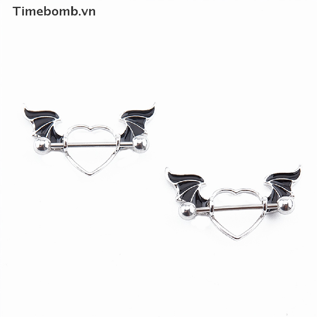 Bộ 2 Núm Vú Giả Hình Trái Tim Bằng Thép Không Gỉ
