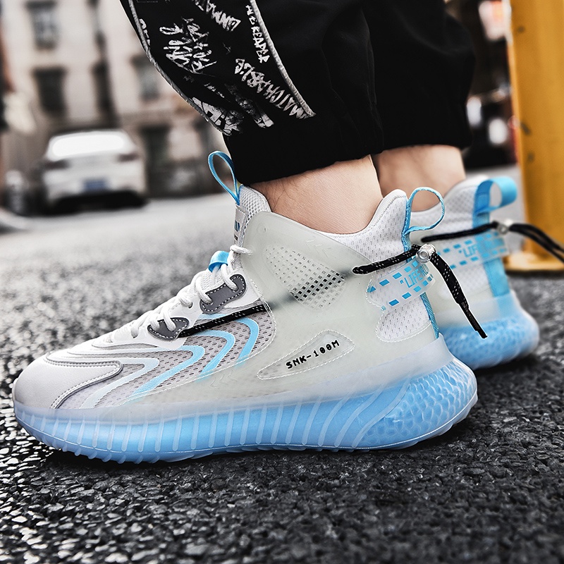 Giày Thể Thao Cổ Cao Đế Dày Tăng Chiều Cao Siêu Nhẹ Thời Trang Cho Nam